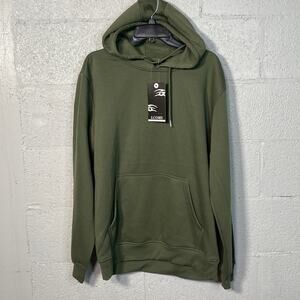 J. Come Men's Pullover fleece Hoodie  black Large